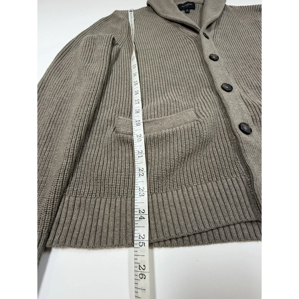 Banana Republic Textured Striped Shawl Collar Cardigan Men's Size Medium Pockets